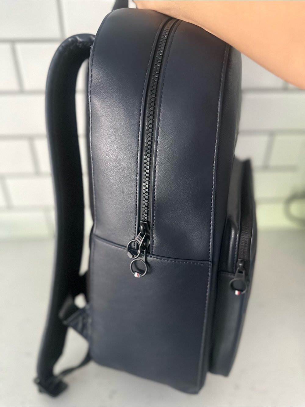 Tommy Hilfiger Navy Backpack with Red & White Accent Stripe - Picture 6 of 9